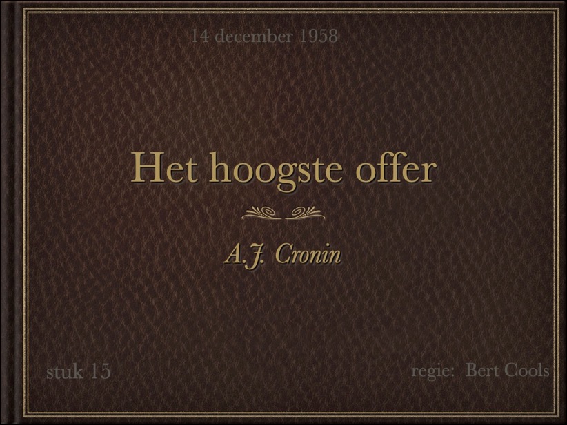1958 Het hoogste offer voorblad